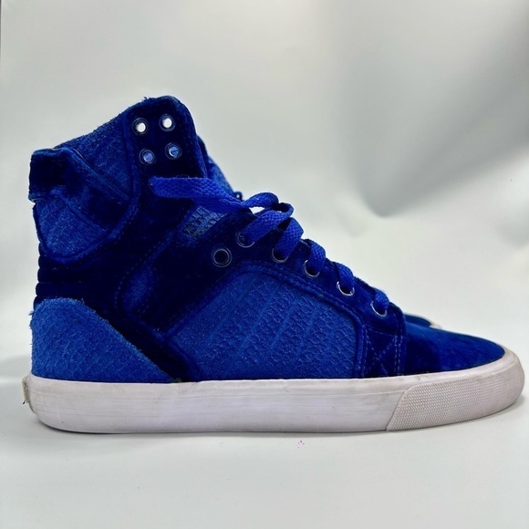 Supra Skytop royal blue velvet sneakers size 6 - Picture 5 of 16